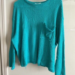 Zenana Outfitters Teal Long Sleeve Top